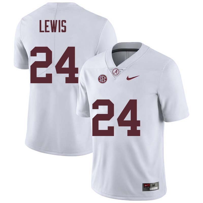 Men #24 Terrell Lewis Alabama Crimson Tide College Football Jerseys Sale-White